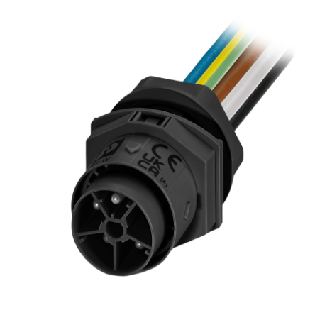 Phoenix Contact Connector, 5 Contacts, Front, Plug, Male, IP66, IP68, IP69K, IPD W Series