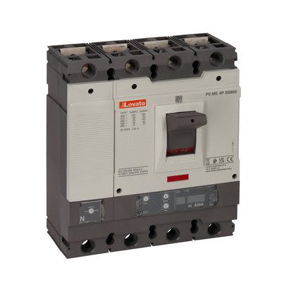 Lovato, P5ME, P5ME4 MCCB 4-Pole 800A, Breaking Capacity 50 kA, Screw