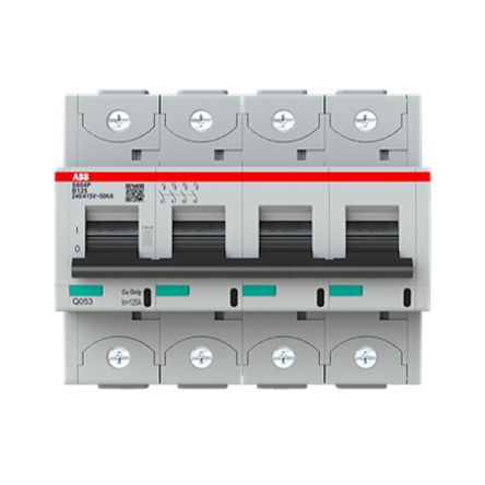 ABB S800 2CC Circuit Breaker, 4-Pole, 125A, Type B, 690V AC, 500 V DC, 40 kA Breaking Capacity