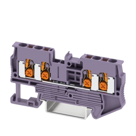 Phoenix Contact 1741936 XT 2.5 Series Terminal Block Violet, 2.5mm², 4-Level, Push-in, EN 45545-2 HL3