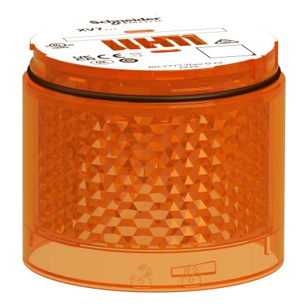 Schneider Electric Harmony XVB7 Series Orange Flashing Effect Indicator Light, LED Bulb 24V ac/dc, AC/DC, IP66