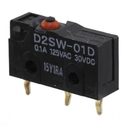 Omron Pin Plunger Switch, Lead Wire Terminal, 2A, 30 V dc, SPST-NC, IP67