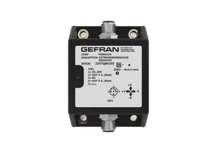 Gefran F080982/ GITMVS360000HA10 L000X00 1 Axis Inclinometer, IP67, Analog