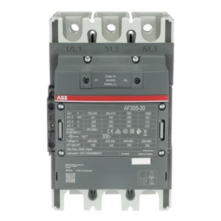 ABB 1SF Block Contactor, 250V ac/dc, 500 V ac/dc Coil, 3-Pole, 160 kW, 3 NO/0 NC