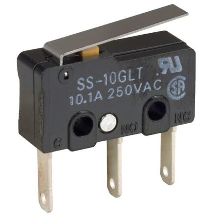 Omron Pin Plunger Switch, Solder Terminal, 0.1A, 125 V ac, 30 V dc, SPDT, IP40