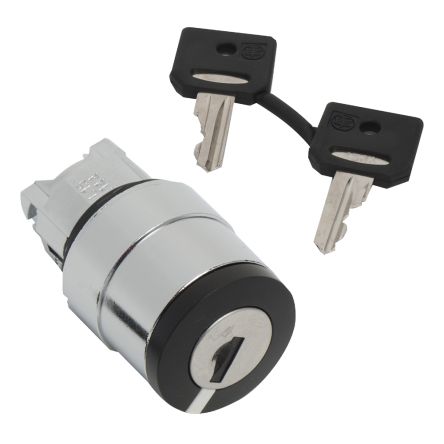 Schneider Electric ZB4 2-position Key Switch Head, Manual, 22 mm Cutout