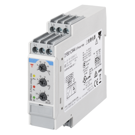 Carlo Gavazzi Relay, 3 Phase, SPDT, DIN Rail, 480V ac