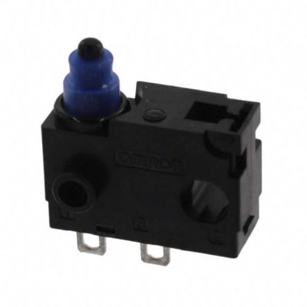 Omron Pin Plunger Switch, Solder Terminal, 0.1mA, 30 V dc, SPDT, IP67