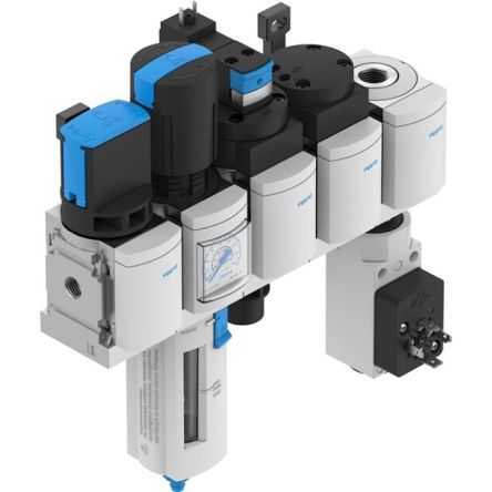 Festo G1/4 in Combination Unit, Manual Drain, 40 μm Filtration Size Integrated Pressure Gauge, 8233012
