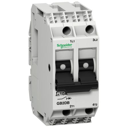 Schneider Electric TeSys GB2 Thermal Magnetic Circuit Breaker - 2-Pole, DIN Rail, 8A Current Rating, 1.5 kA, 415V ac, 48