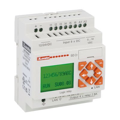Lovato LRK12R Series Module, Relay Output, 8-Input, Current/Voltage Input