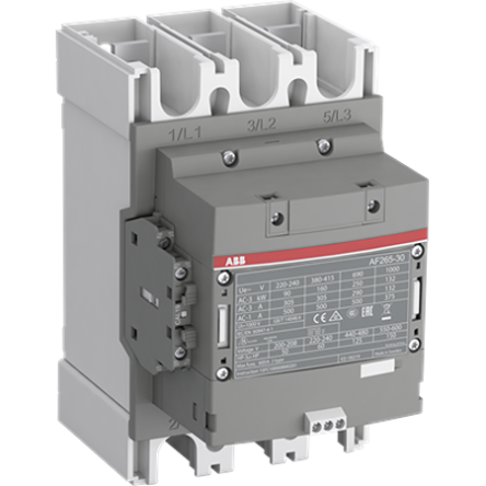 ABB 1SF Block Contactor, 250V ac/dc, 500 V ac/dc Coil, 3-Pole, 132 kW, 3 NO/0 NC
