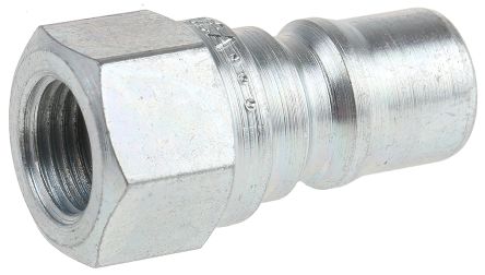 Parker Steel Hydraulic Quick Connect Coupling Male G 1/4 in, 35 Mpa