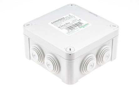 Schneider Electric Mureva Series Grey Polypropylene Junction Box, IP55, 105mm 105 mm