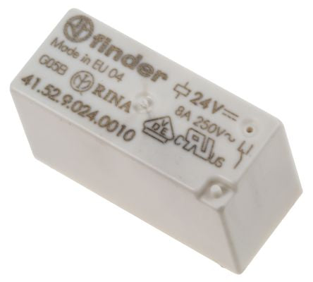 Finder PCB Relay, 24V dc Coil, 8A Switching Current, DPDT
