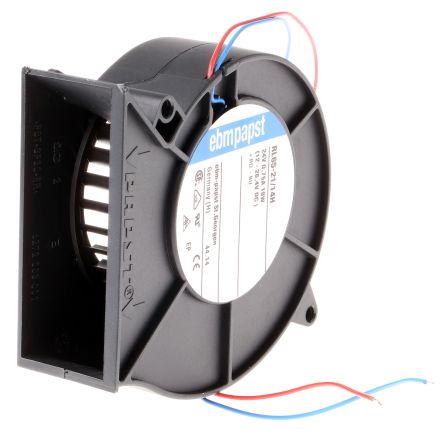 ebm-papst RL 65 Series Centrifugal Centrifugal Fan, 24V dc, 61 m³/h, DC Operation 93.5 mm x 97mm x 33 mm