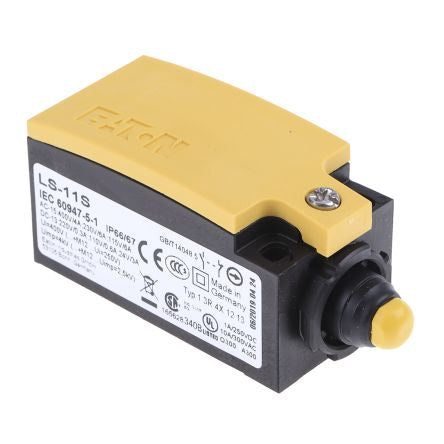 Eaton LS-Titan Series Plunger Limit Switch, 1 NO/1 NC, IP67, IP66, Plastic Housing, 415V ac, 6A