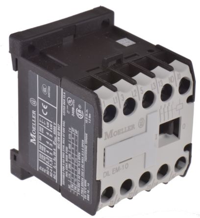 Eaton DILEM Contactor, 110V ac Coil, 3-Pole, 9 A, 4 kW 110V ac, 3 NO, 400V ac