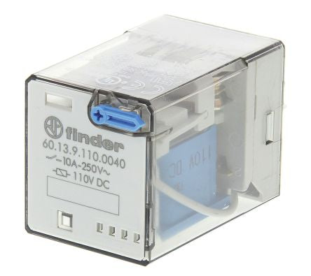 Finder Power Relay, 110V dc Coil, 10A Switching Current, 3PDT