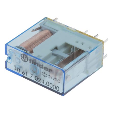 Finder PCB Power Relay, 24V dc Coil, 16A Switching Current, SPDT