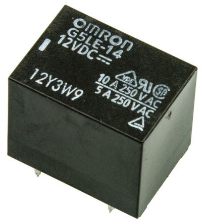 Omron PCB Power Relay, 12V dc Coil, 10A Switching Current, SPDT