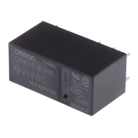 Omron PCB Power Relay, 24V dc Coil, 16A Switching Current, SPDT