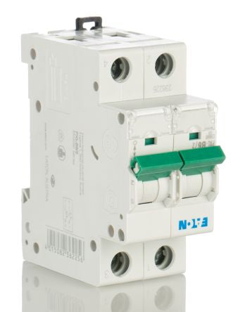 Eaton xPole PXL Miniature Circuit Breaker, 2-Pole, 6A, Type B, 400V ac AC, 48 V dc DC, 10 kA Breaking Capacity