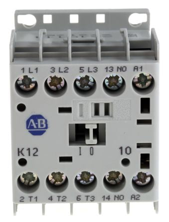 Allen Bradley 100K Contactor, 24V dc Coil, 3-Pole, 12 A, 5.5 kW 24V dc, 3 NO, 690V ac
