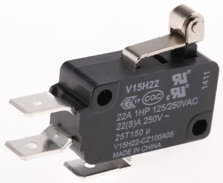 Honeywell Pin Plunger Micro Switch, Quick Connect Terminal, 22A, 250 V ac, SPDT, IP67