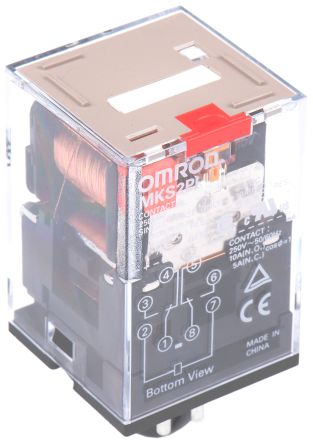Omron Relay, 110V ac Coil, 10A Switching Current, DPDT