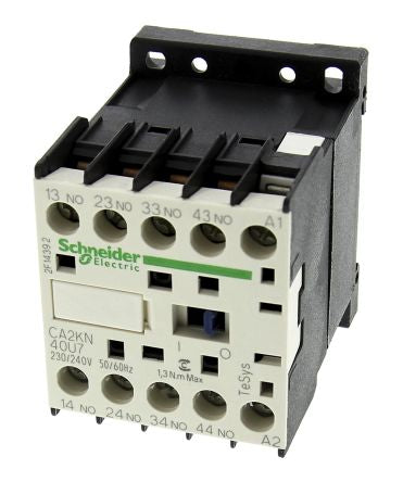 Schneider Electric TeSys K Contactor, 10 A 240V, 4 NO, 690V ac
