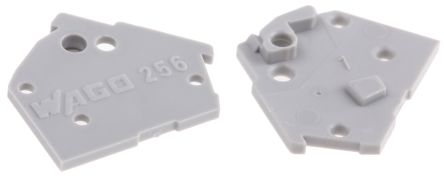 WAGO, 256 Polyamide 66 End Plate for use with PCB Terminal Blocks & Pluggable Connectors