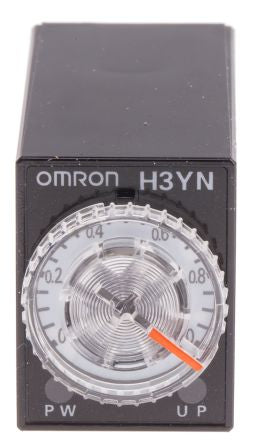 Omron H3YN Series Panel Timer Relay, 4-Contact, 125 V dc 24V ac, 0.1 s to 10 min, Multifunction-Function, 4 NO/4 NC