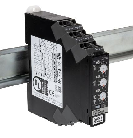 Omron Monitoring Relay, SPDT, DIN Rail, Monitoring: 0 °C to 999 °C, 24.4 to 26.4 V ac 24.4V ac, 26.4 V ac