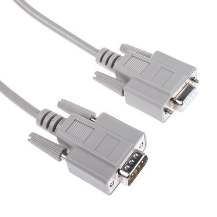 Phoenix Contact Male D-Sub 9-Pin to Female DB9 Serial Cable, 5 m Polyvinyl Chloride, VS-09-DSUB-20-LI-5.0 Series