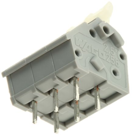 WAGO 256 Series PCB Terminal Block, 3-Contact, 5.08 mm Pitch, 1 Row