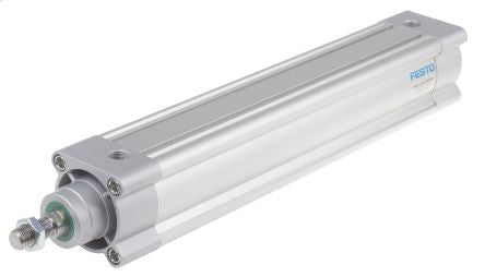 Festo Pneumatic Piston Rod Cylinder - 1383641 63 mm Bore, 320 mm DSBC Series, Double Acting Acting
