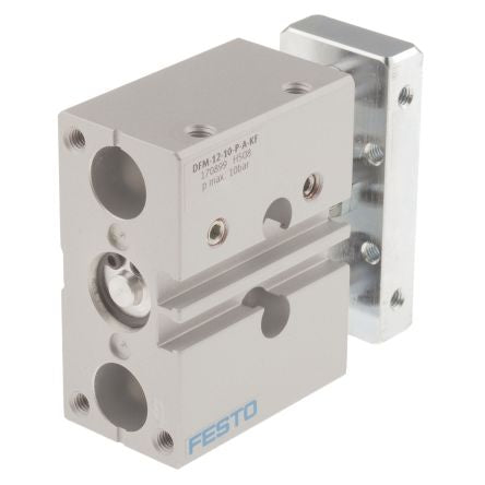 Festo Pneumatic Guided Cylinder - 170899 12 mm Bore, DFM Series, 10 mm Double Acting Acting