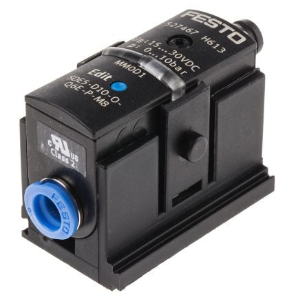 Festo Pressure Sensor, IP40 10 bar 15V dc, 30 V dc 50 °C