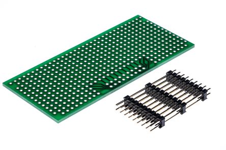 Phoenix Contact Perfboard for use with Prototyping Electronic Circuits in Green