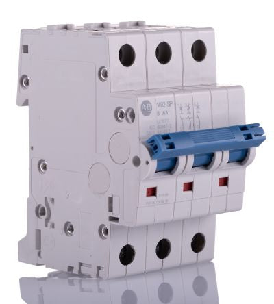 Allen Bradley 1492-SPM 1492-SPM Miniature Circuit Breaker, 3-Pole, 16A, Type B, 480V ac AC, 96 V dc DC, 15 kA Breaking