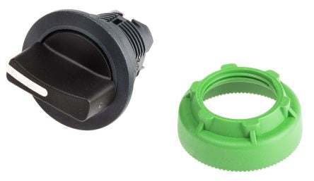 Schneider Electric Harmony XB5 Series 3 Position Selector Switch Head, 30 mm Cutout, Black Handle, IP67, IP69K, IP66