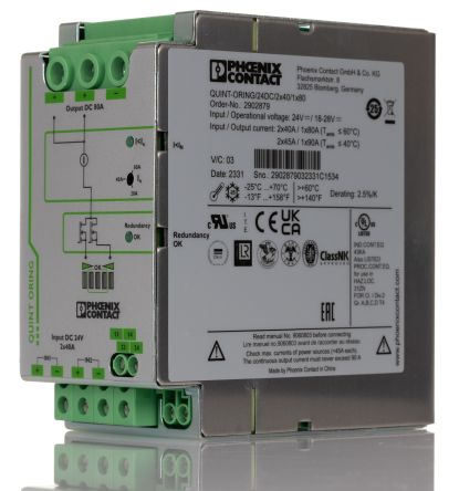 Phoenix Contact Redundancy Module for use with Quint Redundancy Module, QUINT-ORING/24DC/2X40/1X80 Series