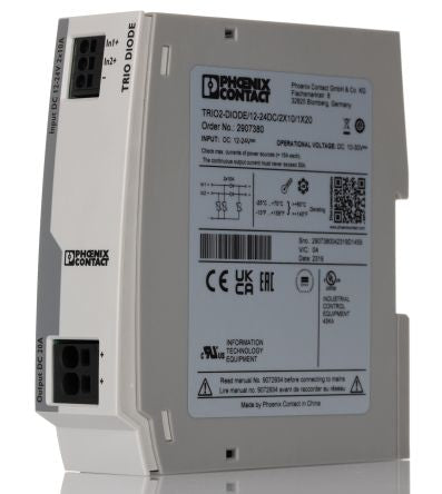 Phoenix Contact DIN Rail Diode Module for use with Parallel Connection of Two Power Supply Unit,