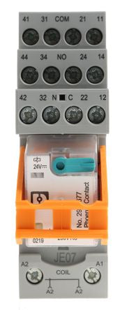 Phoenix Contact RIF-2-RSC-LDP-24DC/4X21 Series Interface Relay, DIN Rail, 24V dc Coil, 4PDT, 42mA