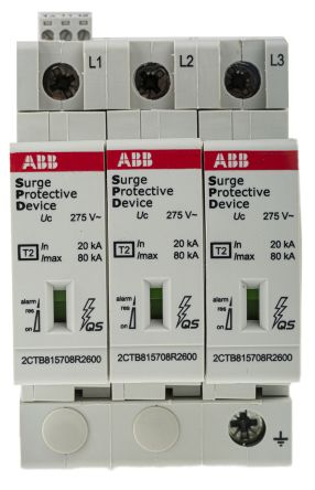 ABB, OVR Surge Protection Device 275V Maximum Voltage Rating 80 kA Maximum Surge Current Surge Protection Device