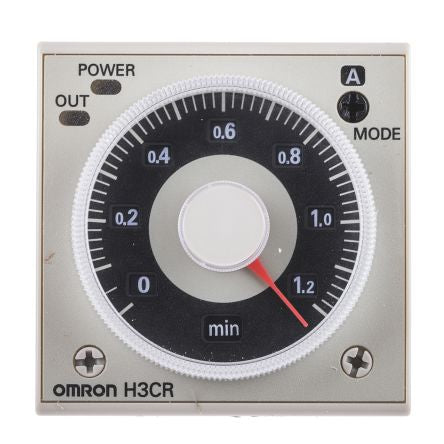 Omron H3CR Series DIN Rail Timer Relay, 2-Contact, 100 to 125 V dc 100V ac, 240 V ac, 0.05 s to 300 h,