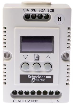 Schneider Electric Hygrostat, Adjustable, Screw 240V ac