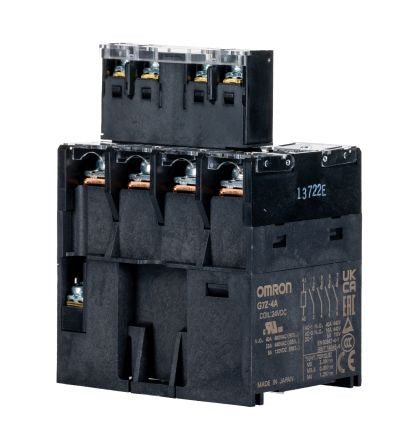 Omron Chassis Power Relay, 24V dc Coil, 40A Switching Current, 4PST
