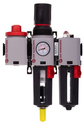 Norgren 1/2 in FRL, Automatic Drain, 40 μm Filtration Size Integrated Pressure Gauge